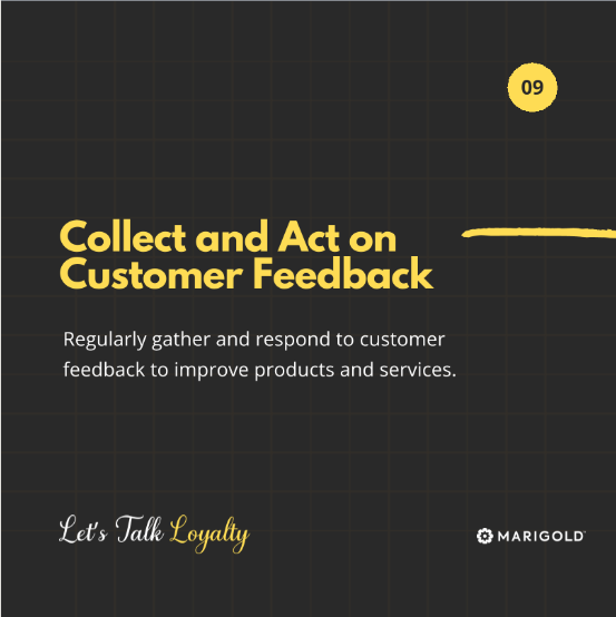 Collect and act upon customer feedback